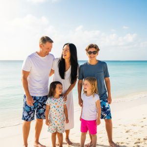 Familia con seguro de viaje